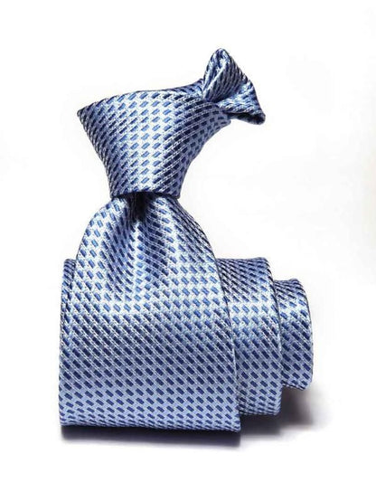 Campania Structure Medium Blue Silk Tie