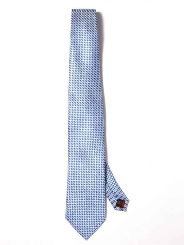 Campania Structure Medium Blue Silk Tie