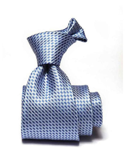 Campania Structure Medium Blue Silk Tie