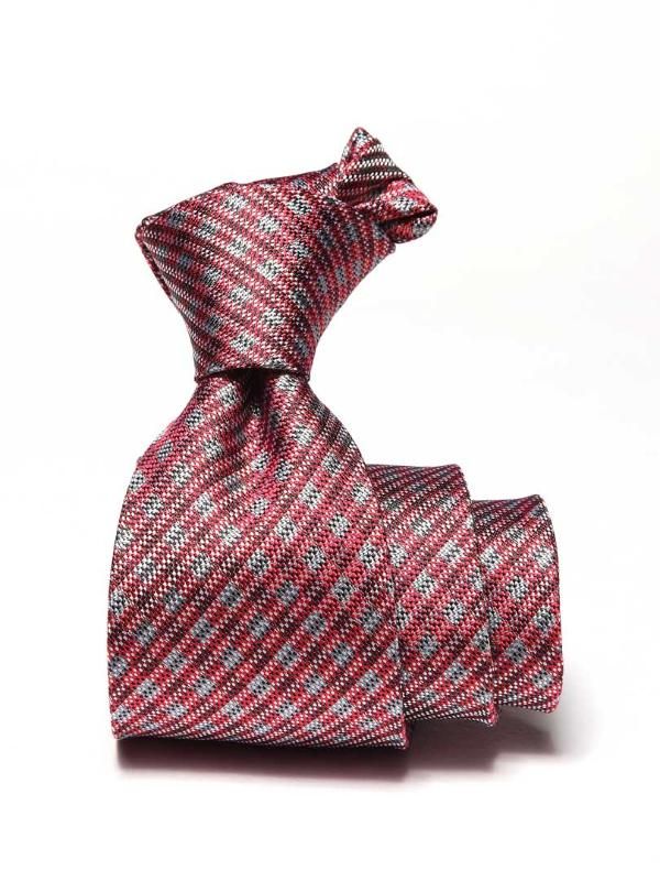 Campania Structure Medium Maroon Silk Tie