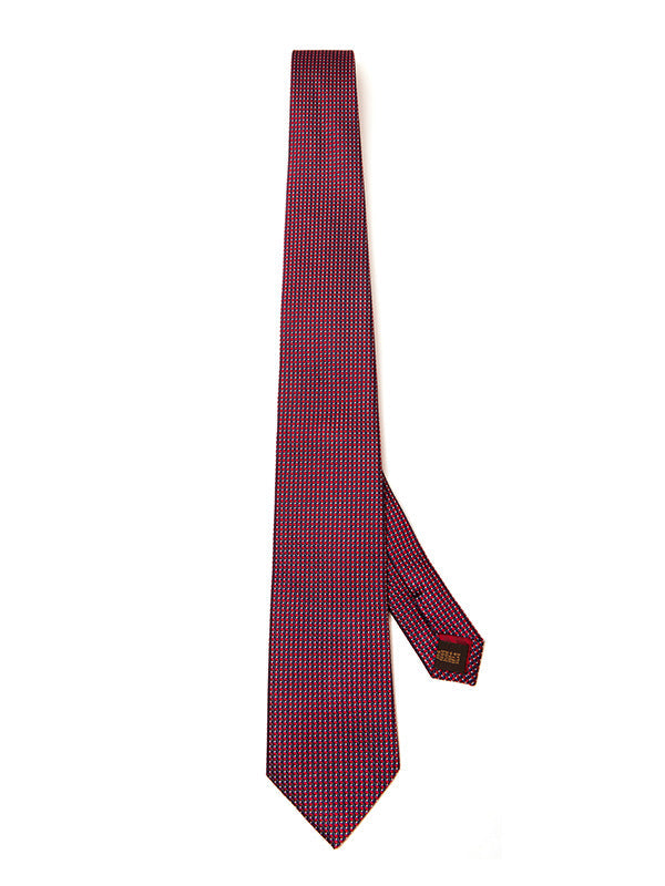 Campania Structure Medium Maroon Silk Tie
