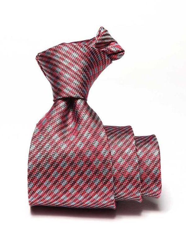 Campania Structure Medium Maroon Silk Tie