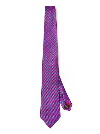 Campania Structure Medium Purple Silk Tie
