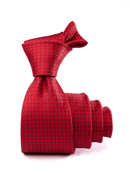 Campania Structure Medium Red Silk Tie