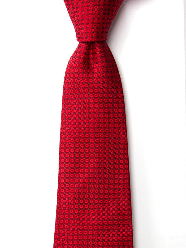 Campania Structure Medium Red Silk Tie