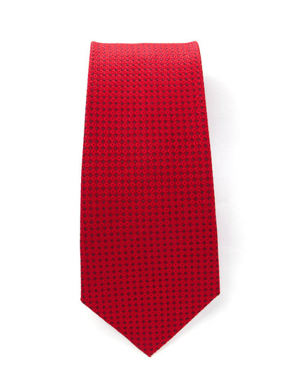 Campania Structure Medium Red Silk Tie