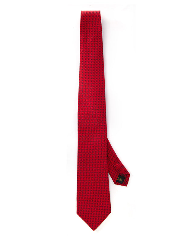Campania Structure Medium Red Silk Tie