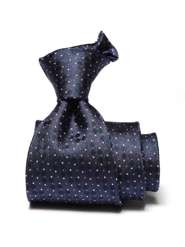Campania Structure Navy Silk Tie