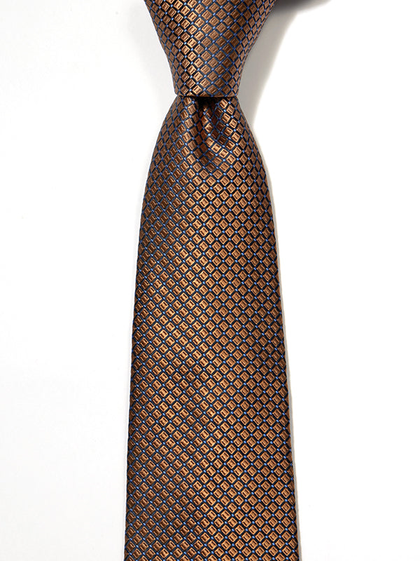 Campania Structure Solid Dark Brown Silk Tie