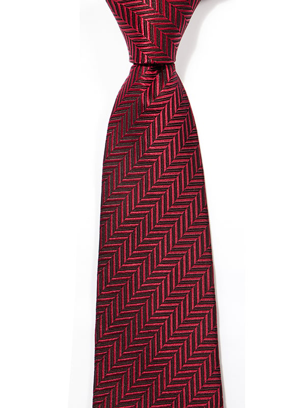 Campania Structure Solid Medium Maroon Silk Tie