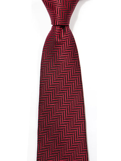 Campania Structure Solid Medium Maroon Silk Tie