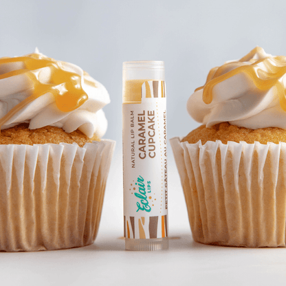 Caramel cupcake lip balm & cupcakes