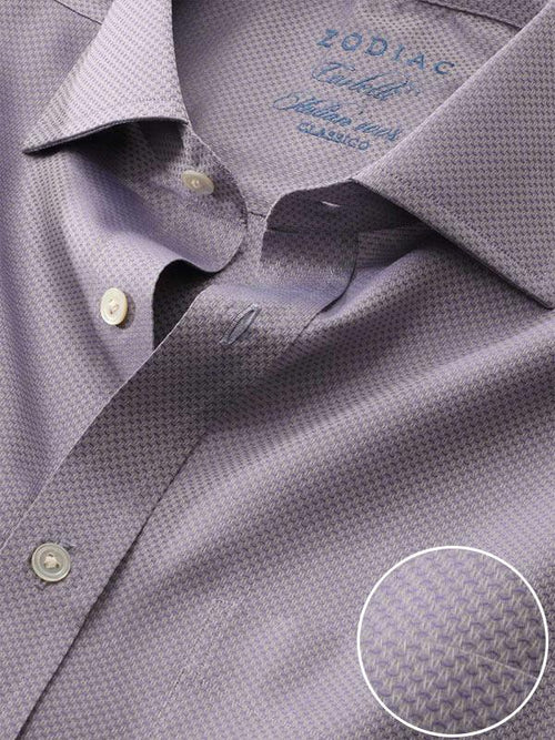 Carletti Light Grey Solid Full Sleeve Single Cuff Classic Fit Classic Formal Italian 100’s Cotton Shirt