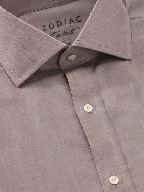 Carletti Light Grey Solid Full Sleeve Single Cuff Classic Fit Classic Formal Italian 100’s Cotton Shirt