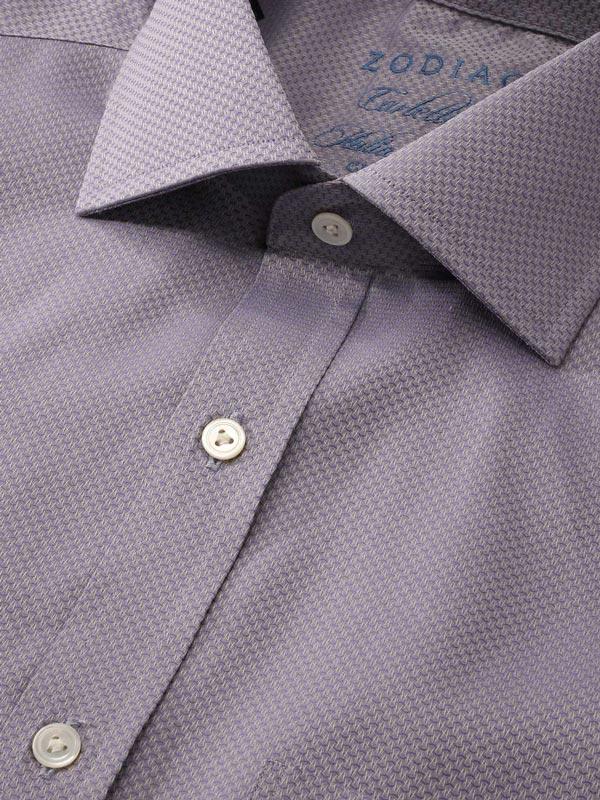 Carletti Light Grey Solid Full Sleeve Single Cuff Classic Fit Classic Formal Italian 100’s Cotton Shirt