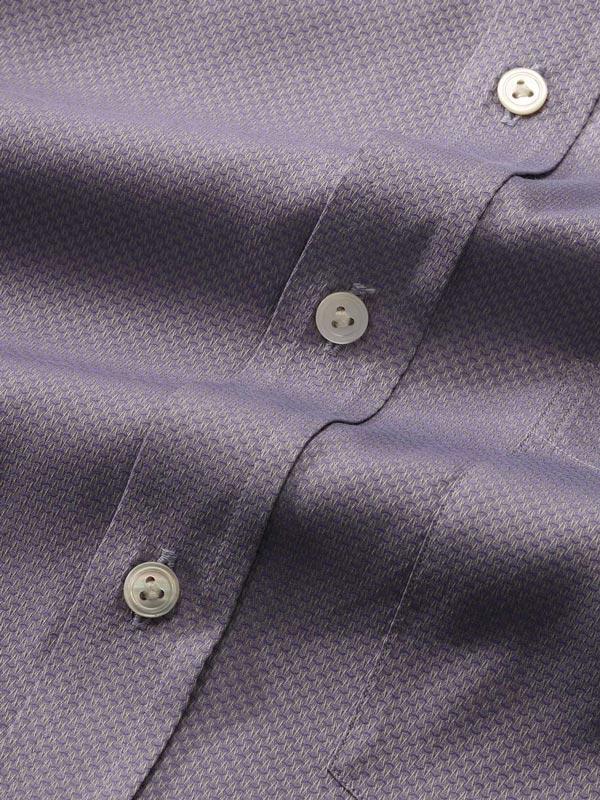 Carletti Light Grey Solid Full Sleeve Single Cuff Classic Fit Classic Formal Italian 100’s Cotton Shirt