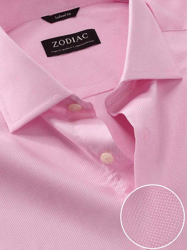 Cascia Pink Solid Full Sleeve Single Cuff Tailored Fit Classic Formal Cotton Shirt