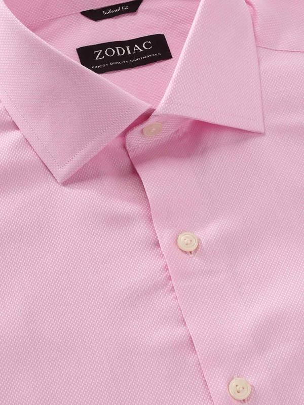 Cascia Pink Solid Full Sleeve Single Cuff Tailored Fit Classic Formal Cotton Shirt