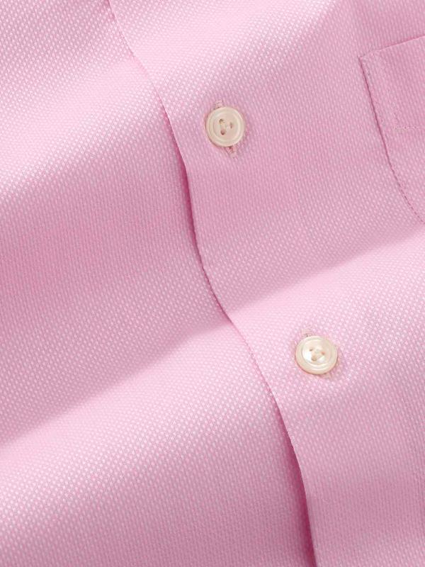 Cascia Pink Solid Full Sleeve Single Cuff Tailored Fit Classic Formal Cotton Shirt