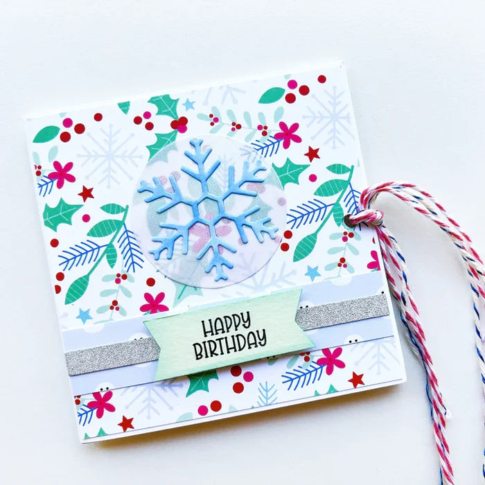 Catherine Pooler - Dies - Snow Many Flakes. You can never have too many snowflakes. So bring on the Snow Many Flakes Dies! This set of 5 graduated size snowflake dies will give you lots of options to layer on the snow! Available at Embellish Away located in Bowmanville Ontario Canada. Card by brand ambassador.