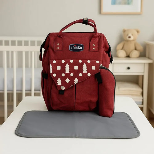 Chicoo - Waterproof Diaper Backpack - Maroon
