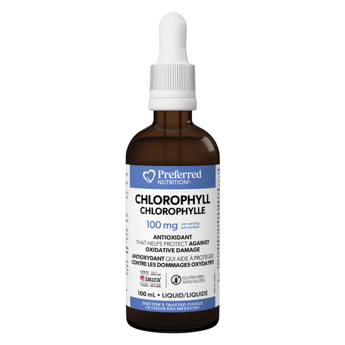 Bottle of Preferred Nutrition Chlorophyll Liquid 100mL