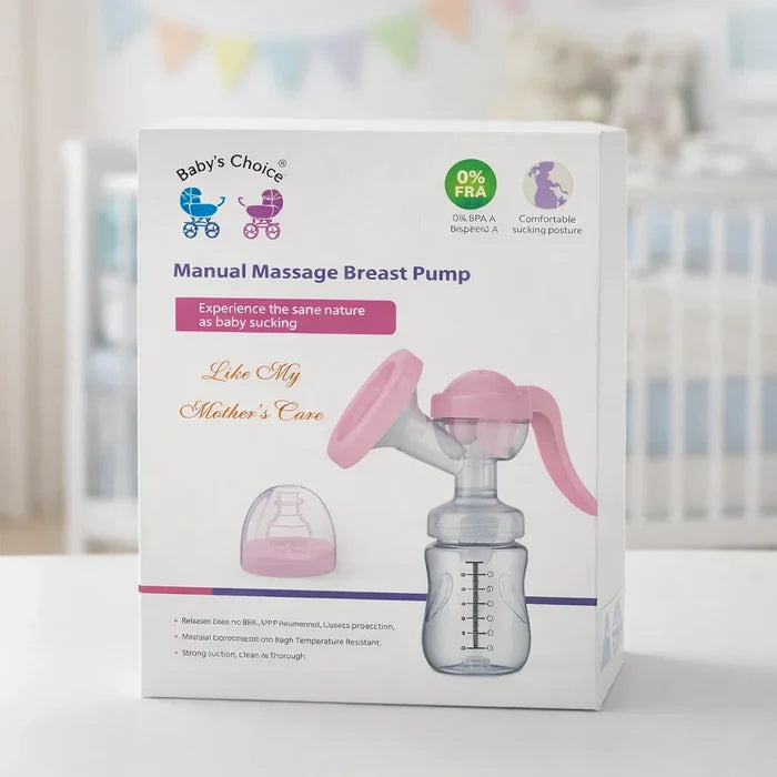 Choice - Manual Breast Pump & Feeding Bottle - Blue