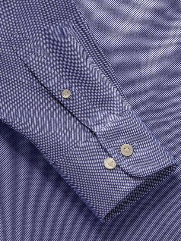Cione Blue Check Full Sleeve Single Cuff Tailored Fit Classic Formal Two Ply Mercerized Cotton Shirt