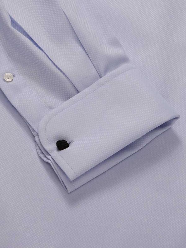 Cione Sky Solid Full Sleeve Double Cuff Classic Fit Classic Formal Two Ply Mercerized Cotton Shirt