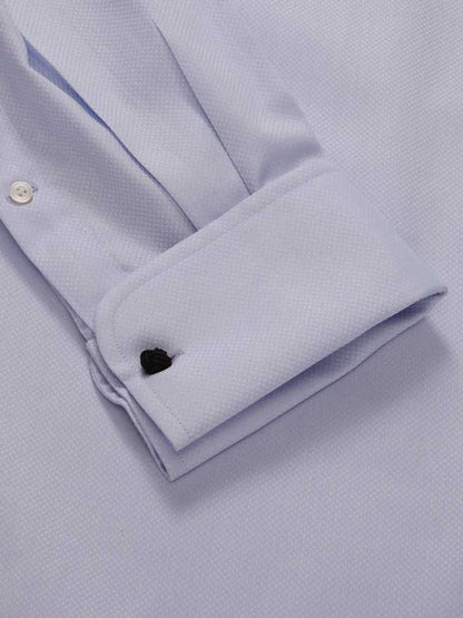 Cione Sky Solid Full Sleeve Double Cuff Classic Fit Classic Formal Two Ply Mercerized Cotton Shirt