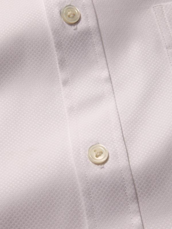 Cione White Solid Full Sleeve Double Cuff Classic Fit Classic Formal Two Ply Mercerized Cotton Shirt