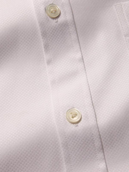Cione White Solid Full Sleeve Double Cuff Classic Fit Classic Formal Two Ply Mercerized Cotton Shirt