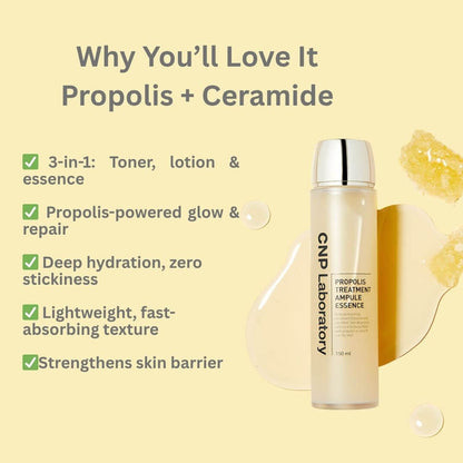 CNP Laboratory - Propolis Treatment Ampule Essence 150ML – Skin Care | Korean Skincare Canada - VGLE Beauty