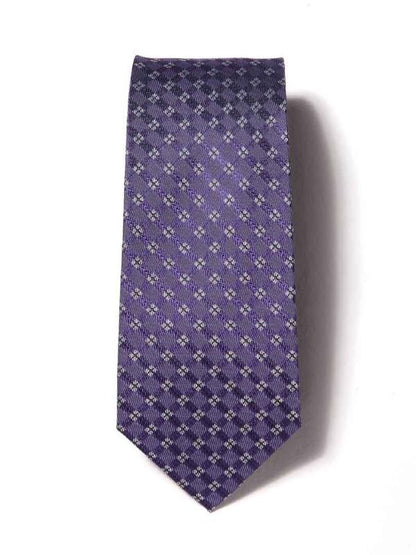 Como Check Dark Purple Silk Tie