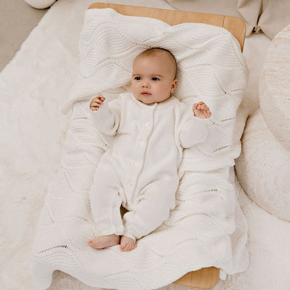 Confetti Kidz Keepsake Knit Blanket - Ivory