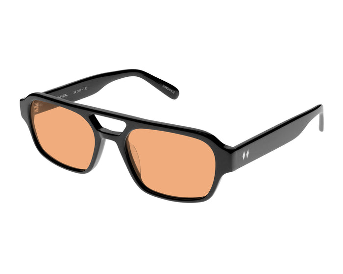 Continental - Black w/ Burnt Orange Lens