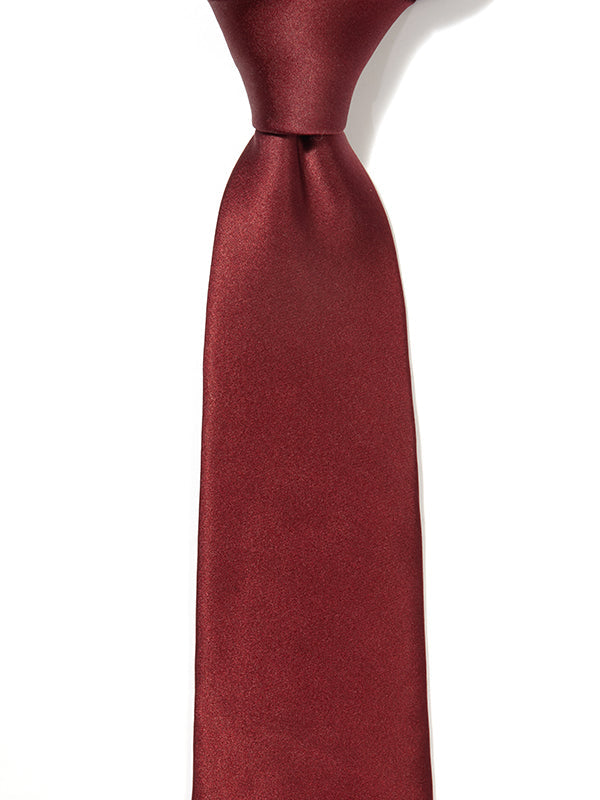 Creme De La Creme Plain Dark Maroon Silk Tie