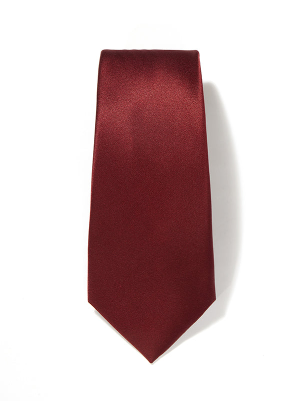 Creme De La Creme Plain Dark Maroon Silk Tie