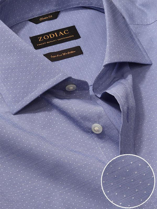 Cricoli Blue Solid Full Sleeve Single Cuff Classic Fit Classic Formal Super Fine Cotton Shirt