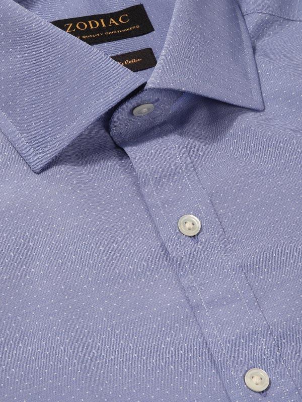 Cricoli Blue Solid Full Sleeve Single Cuff Classic Fit Classic Formal Super Fine Cotton Shirt