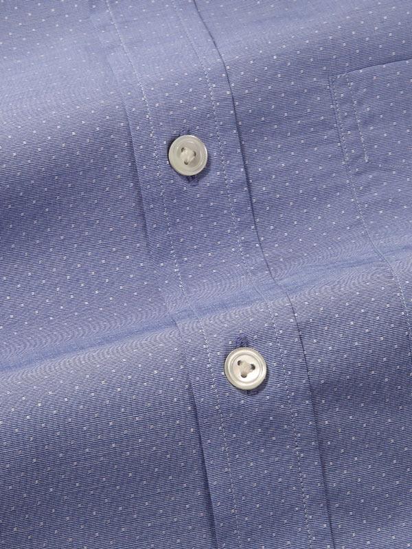 Cricoli Blue Solid Full Sleeve Single Cuff Classic Fit Classic Formal Super Fine Cotton Shirt