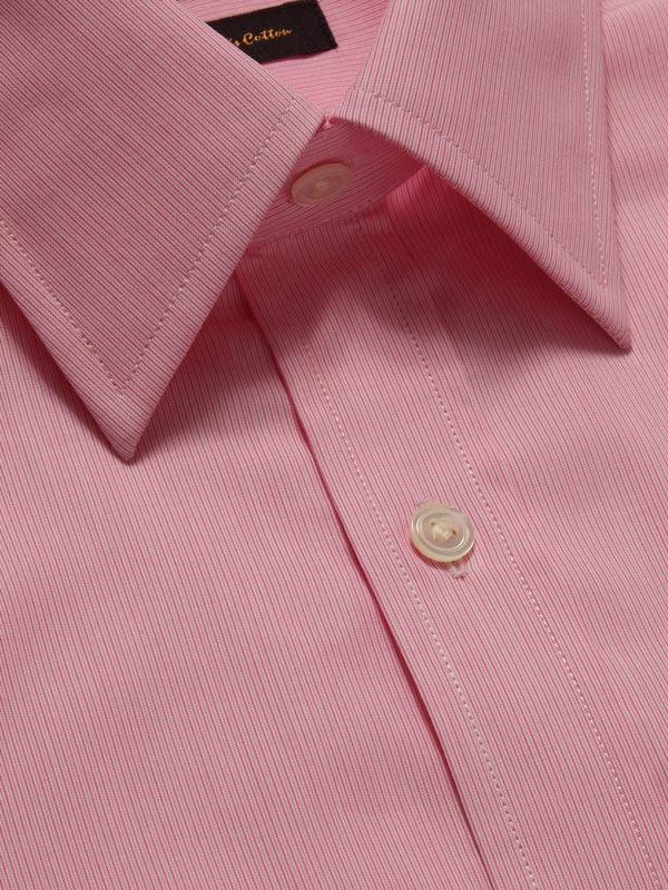 Cricoli Pink Striped Full Sleeve Single Cuff Classic Fit Classic Formal Super Fine Cotton Shirt