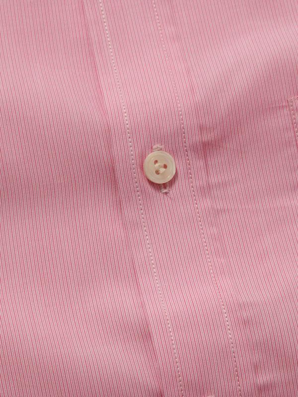 Cricoli Pink Striped Full Sleeve Single Cuff Classic Fit Classic Formal Super Fine Cotton Shirt