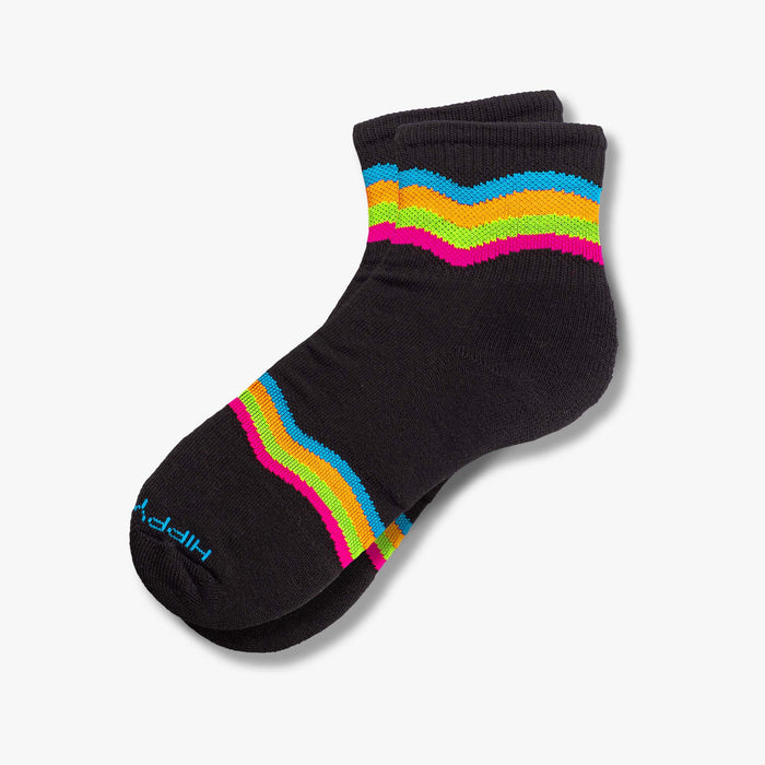 American Made neon quarter crew socks