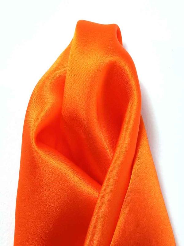 Dark Orange Solid Silk Pocket Square