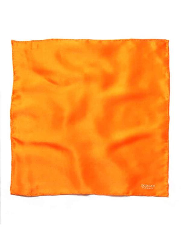 Dark Orange Solid Silk Pocket Square