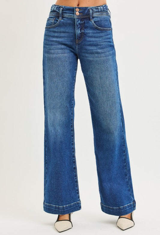 Dark Wash Wide Leg Denim