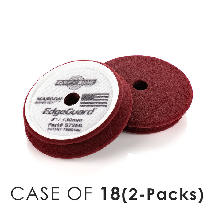 5 Inch / Case of 18 (2 Packs) / Maroon - Medium Cut