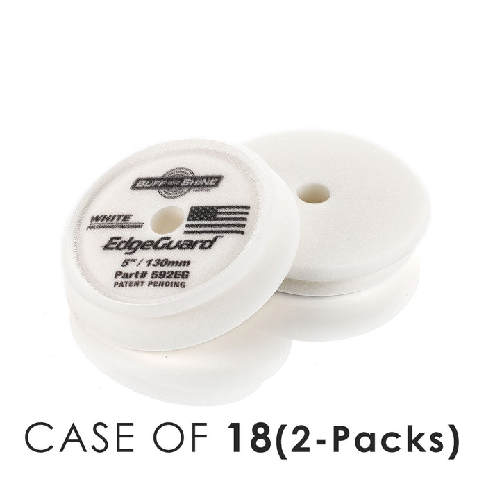 5 Inch / Case of 18 (2 Packs) / White - Polish and Finish