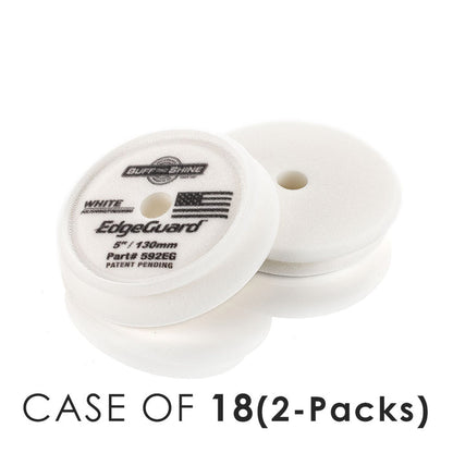5 Inch / Case of 18 (2 Packs) / White - Polish and Finish
